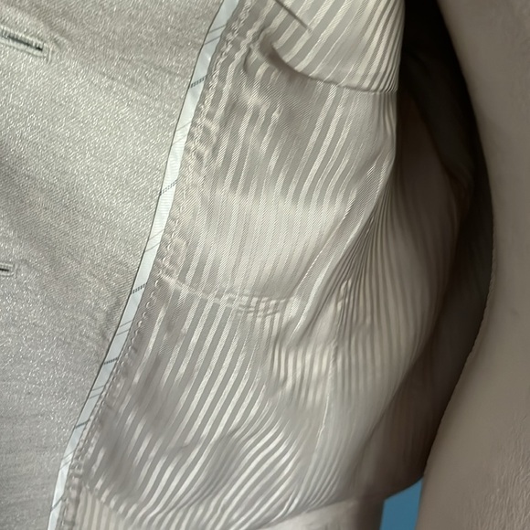 The Limited Off White with Gray Metallic Thread Blazer Size 8. Lined Ex Cond - Picture 5 of 9